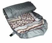 Мешок спальный двухслойный с цветным подкладом, с капюшоном
